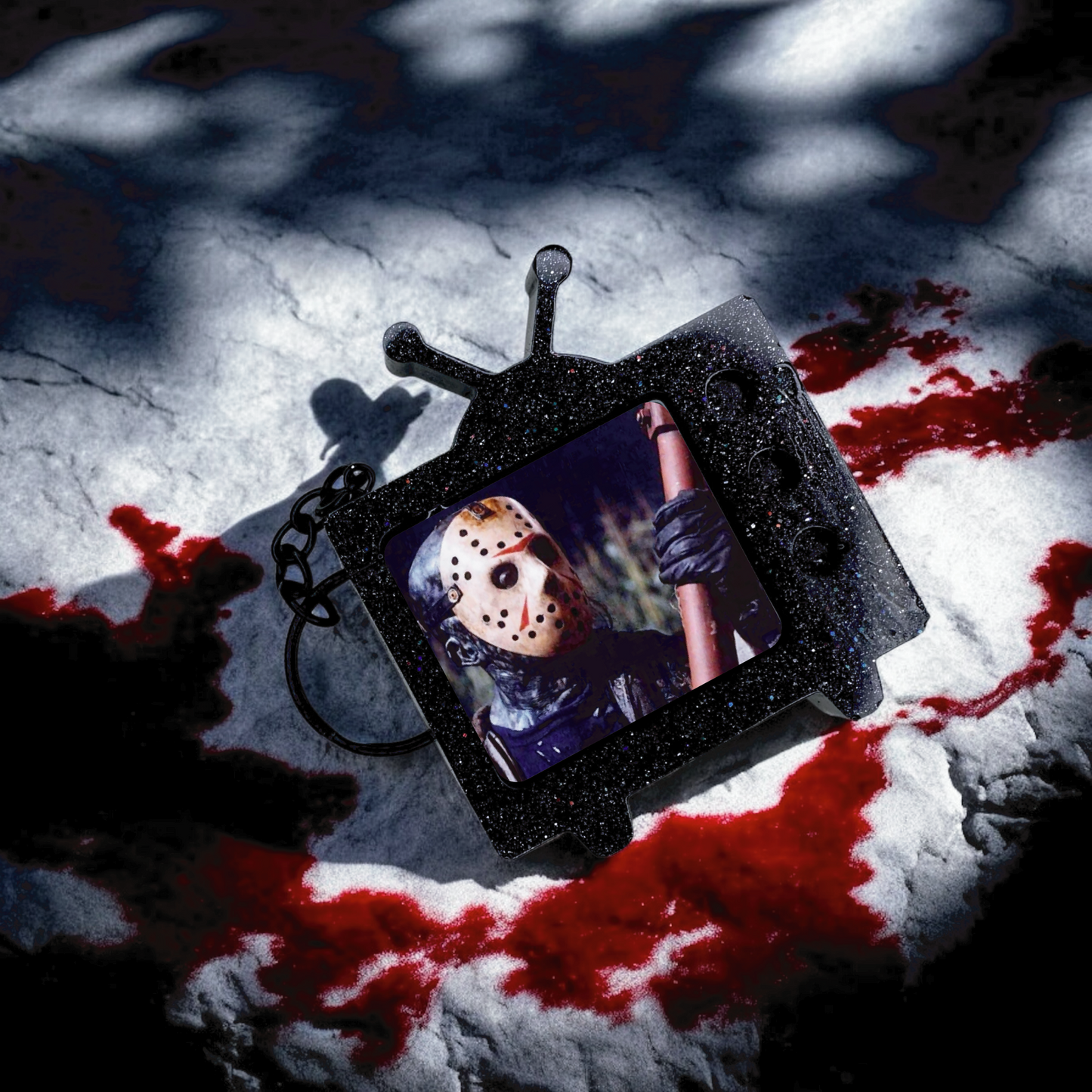 Friday the 13th TV Keychain
