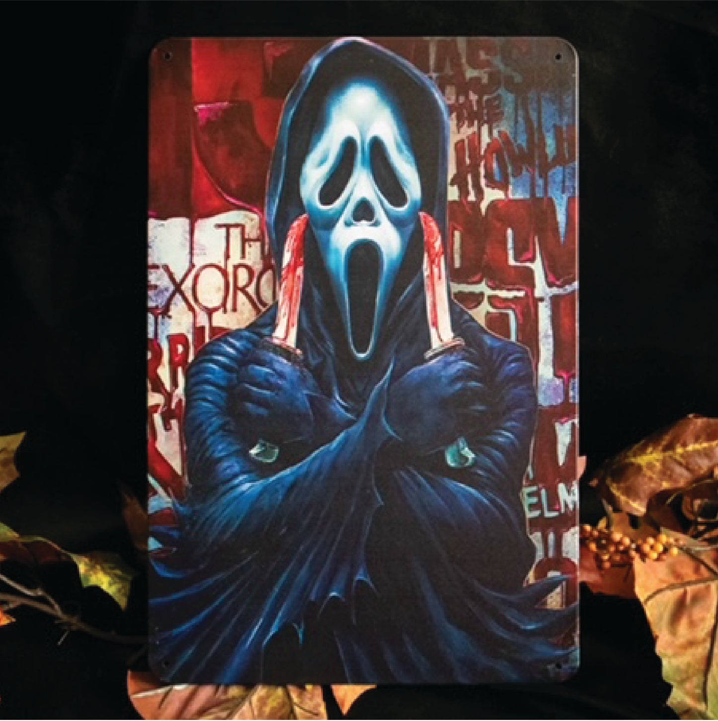 Ghostface Knife Aluminum Home Decor Sign