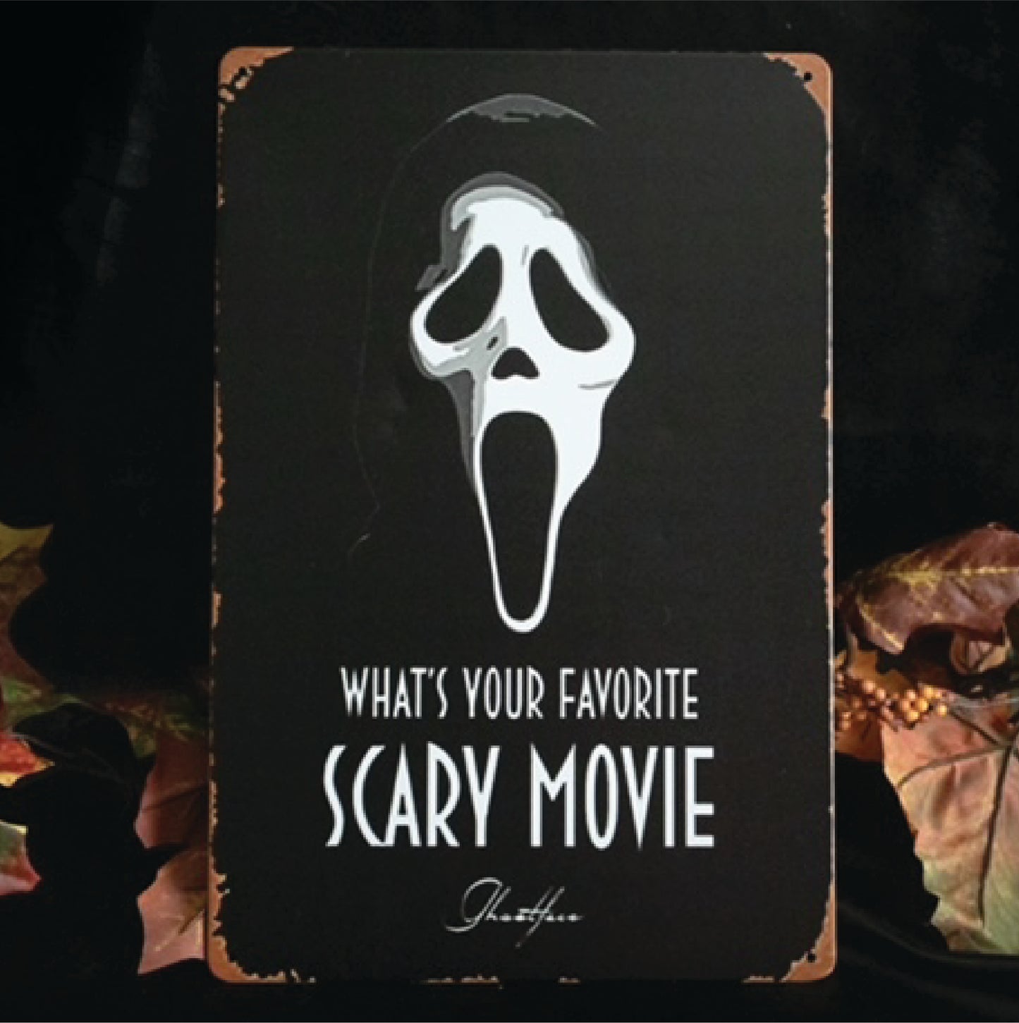 Ghostface Aluminum Home Decor Sign