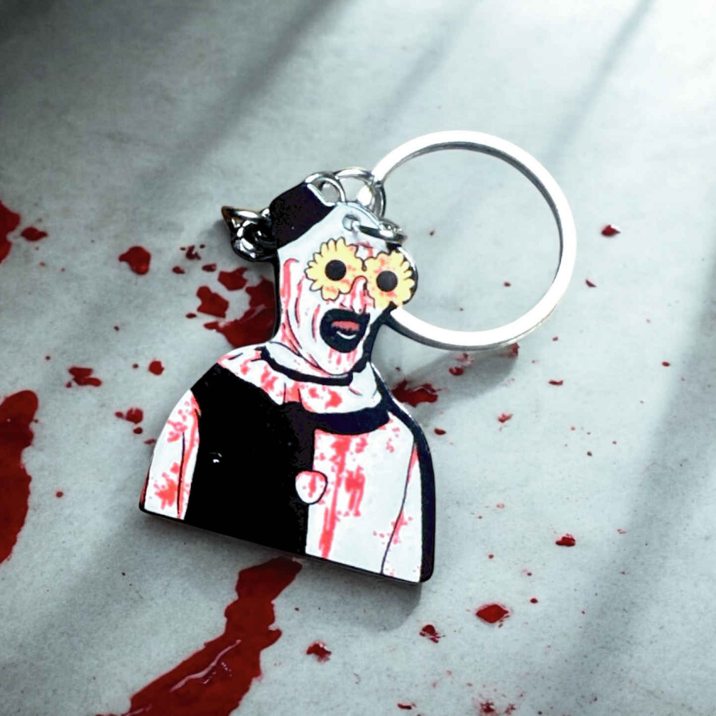 Art The Clown Sunflower Keychain