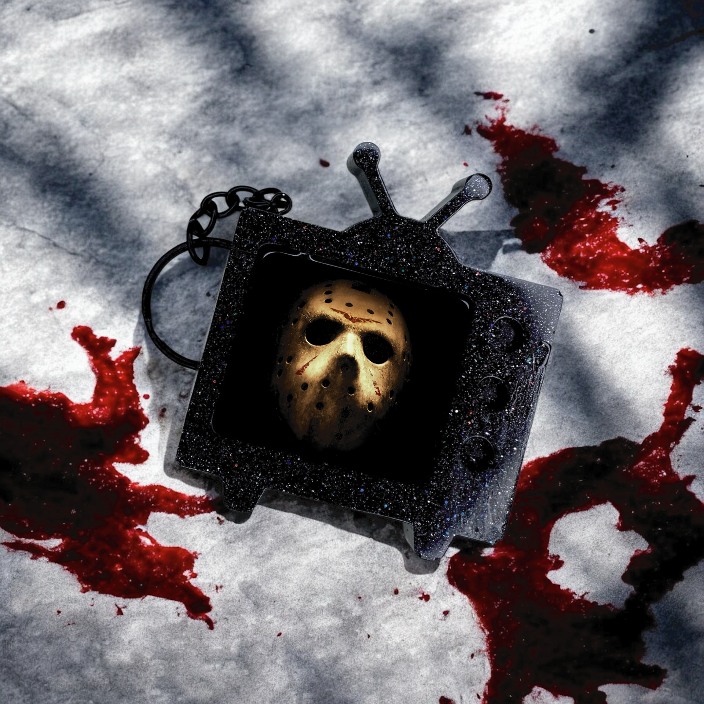 Friday the 13th Jason TV Keychain