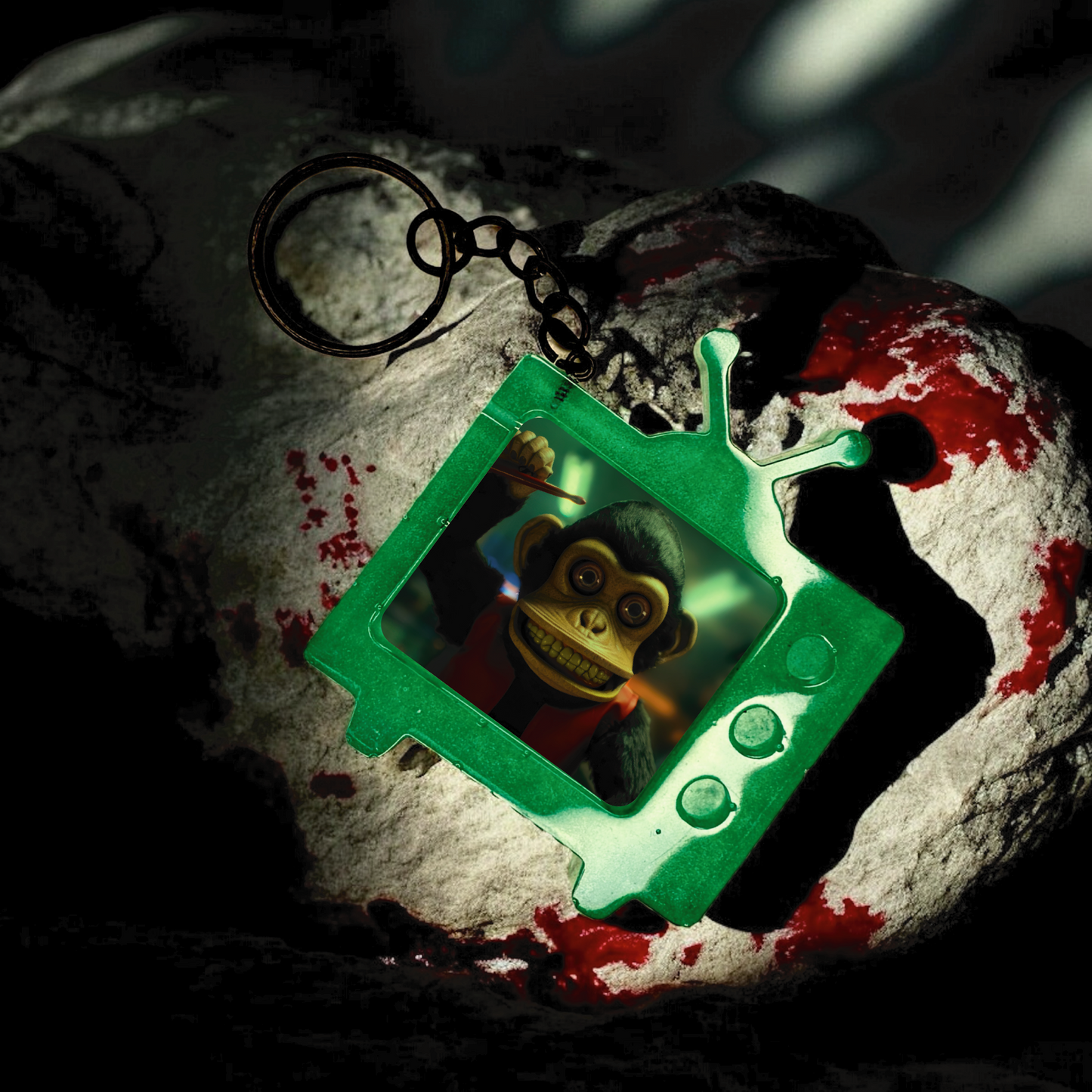 The Monkey TV Keychain
