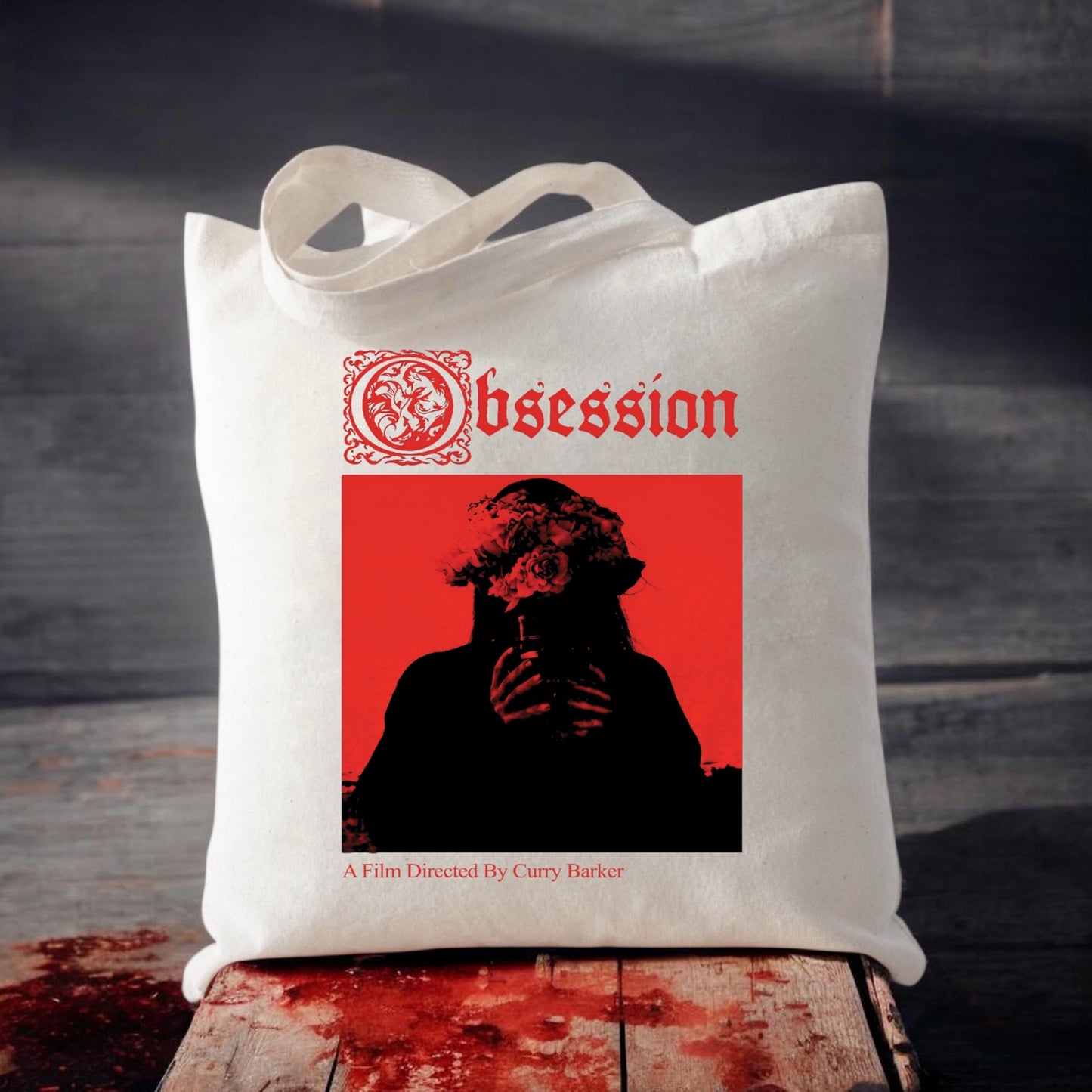 Obsession Flower Canvas Tote Bag
