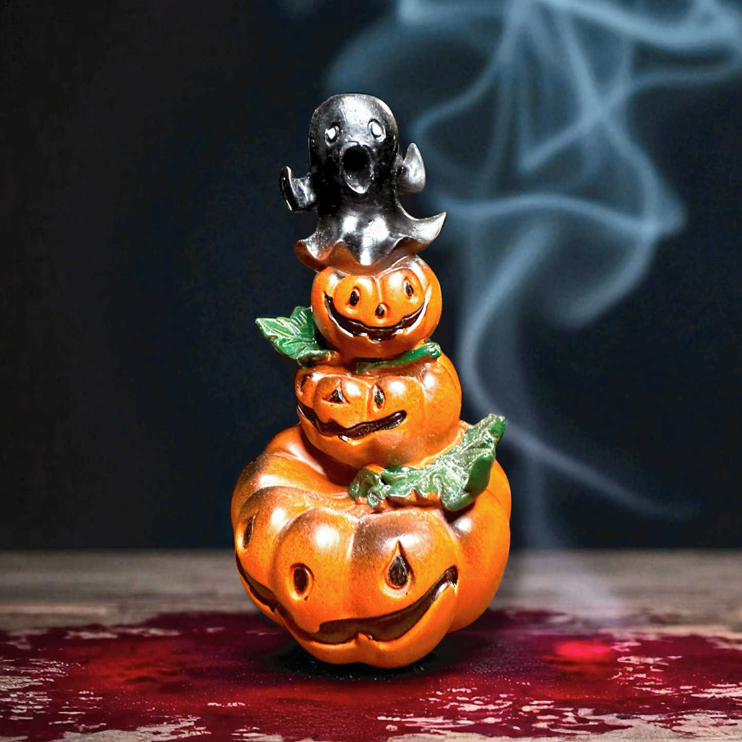 Ghost & Pumpkin Cone Incense Burner