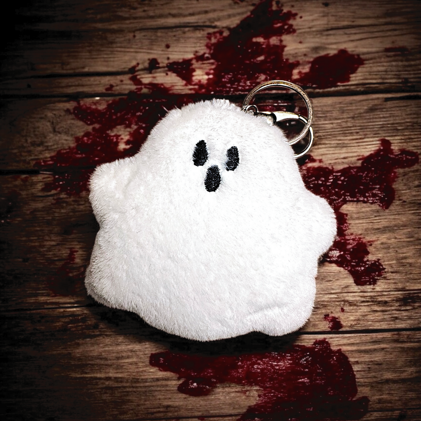 Fluffy Ghost Keychain