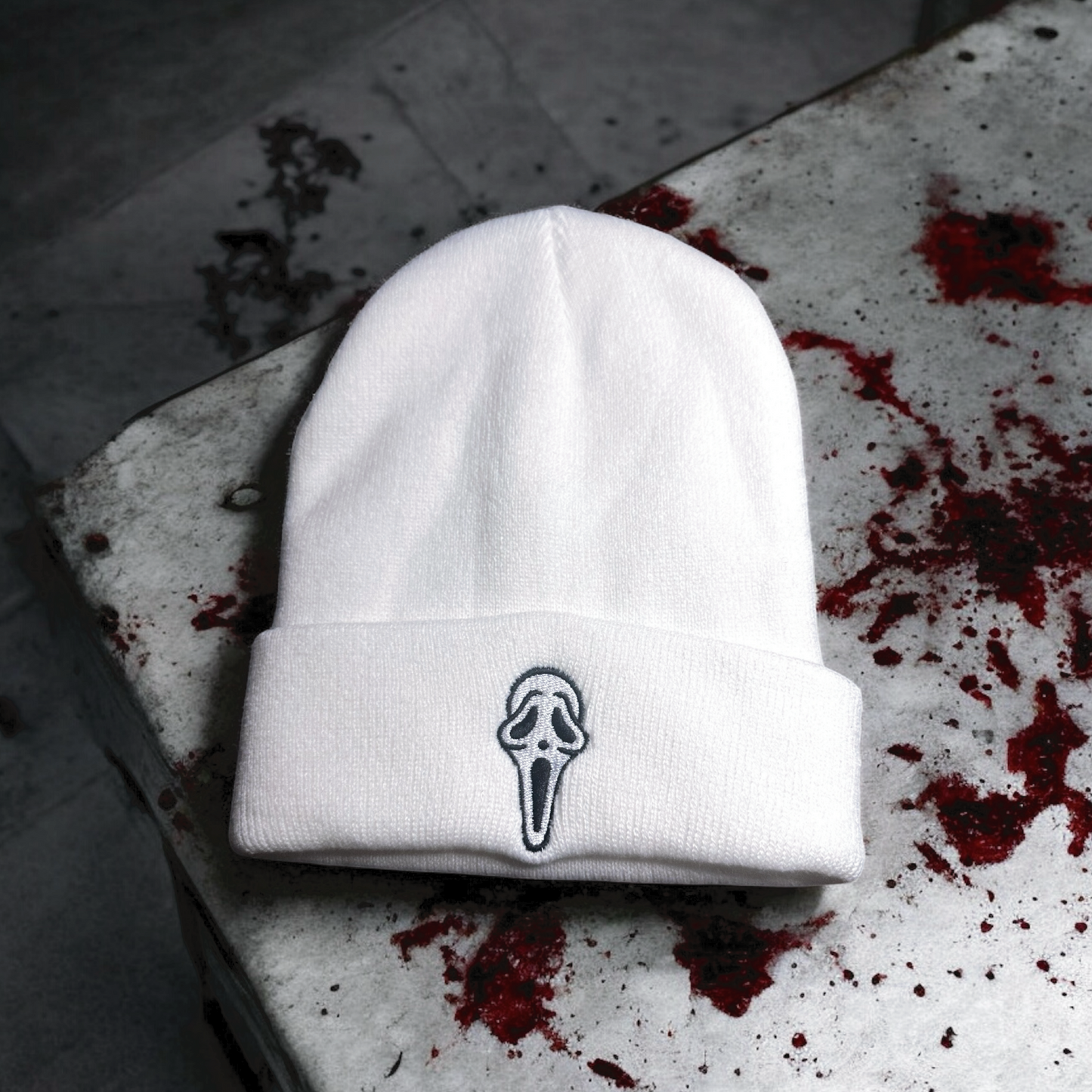 Ghostface Embroidered Beanie