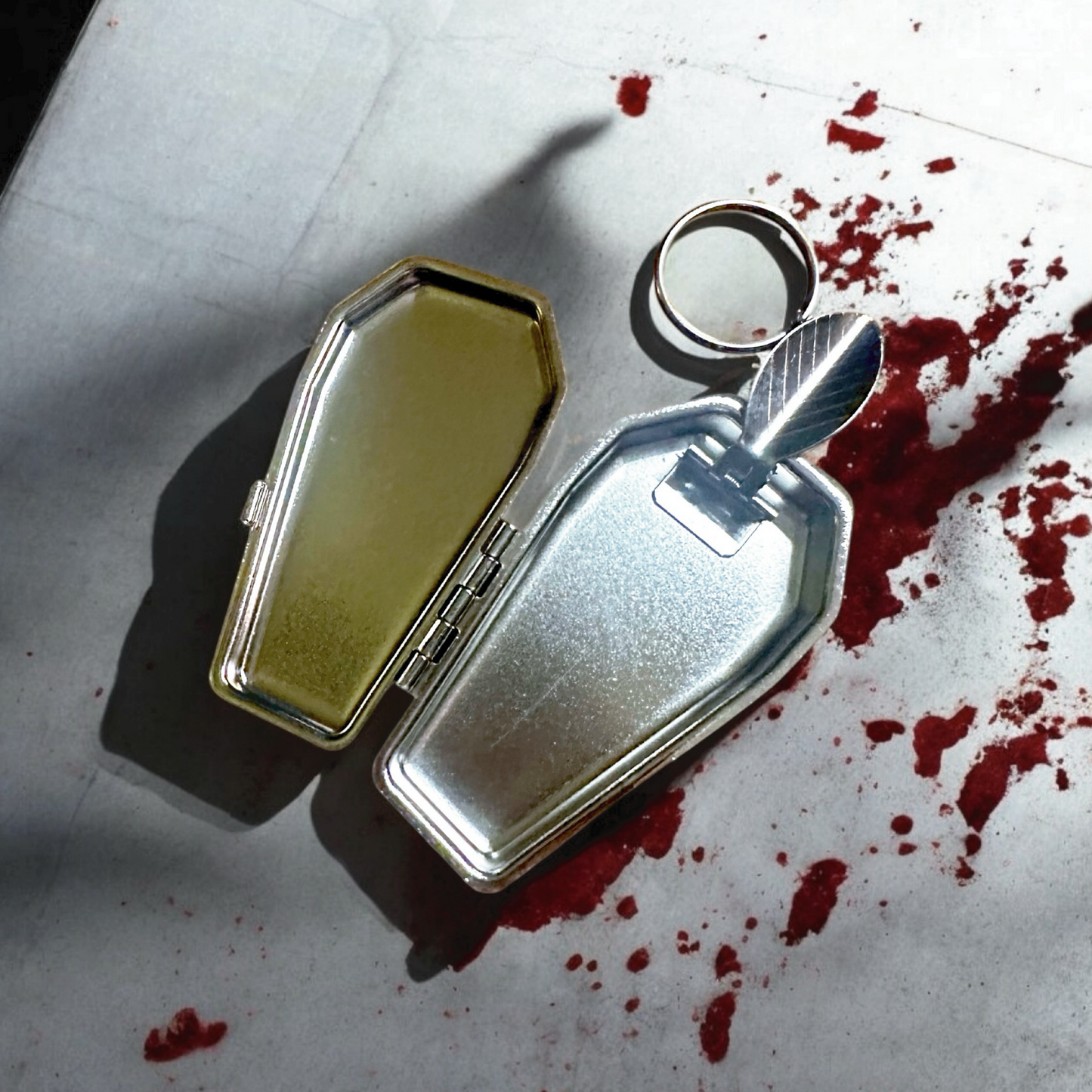 Portable Ashtray/Stash Coffin Keychain
