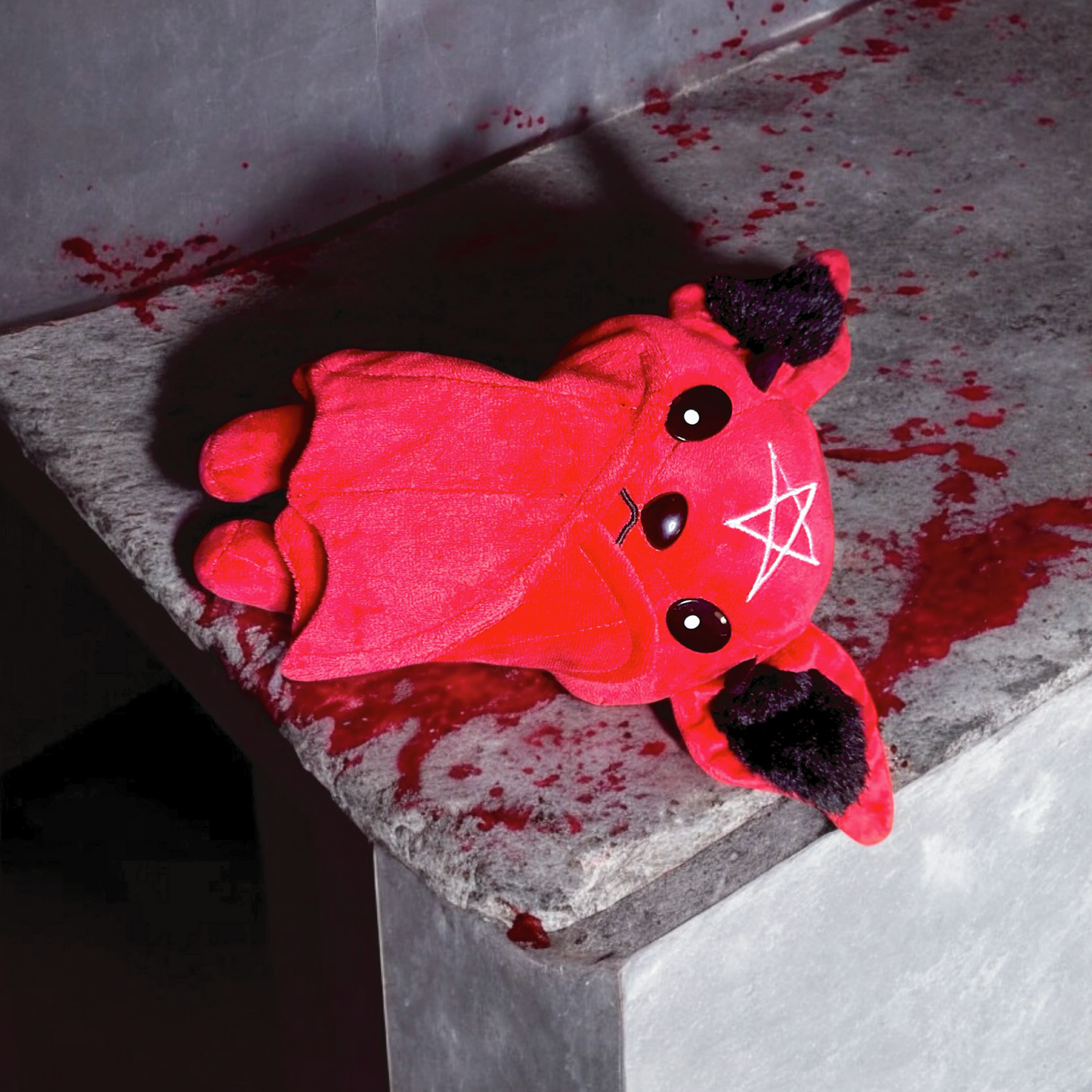 Red Pentagram Bat Plushie