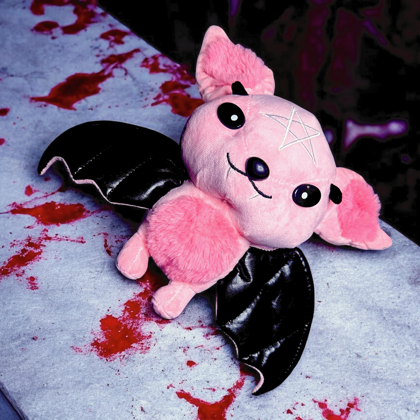 Dark Series Pink Pentagram Bat Plushie