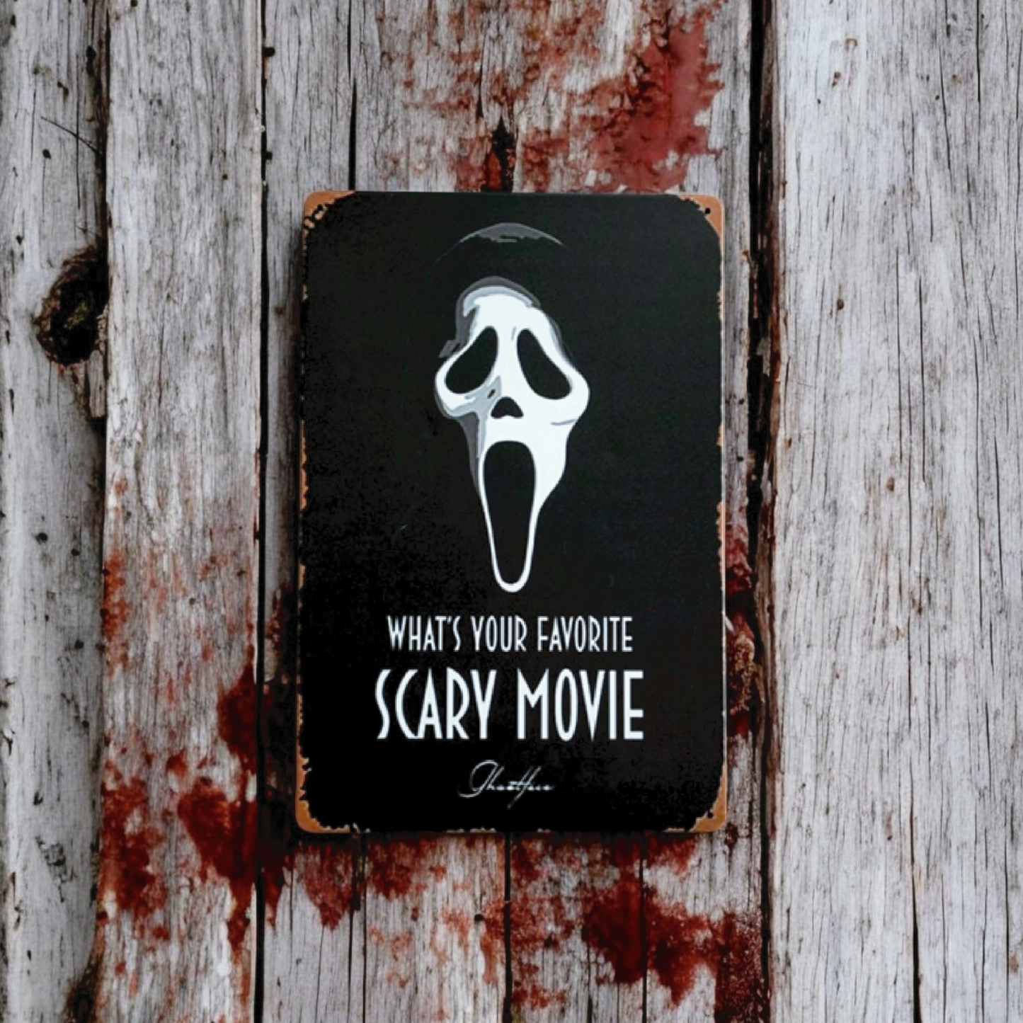 Ghostface Aluminum Home Decor Sign