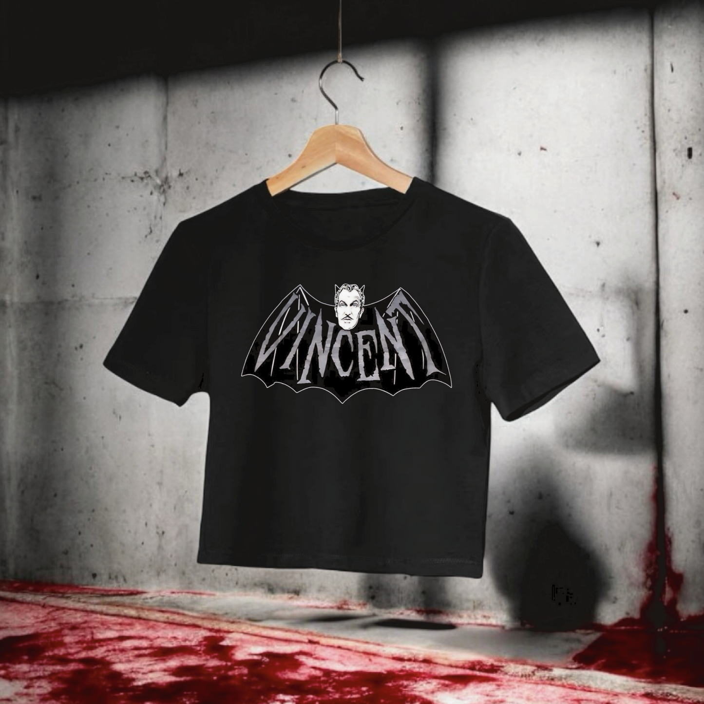 Vincent Price Bat Crop Top