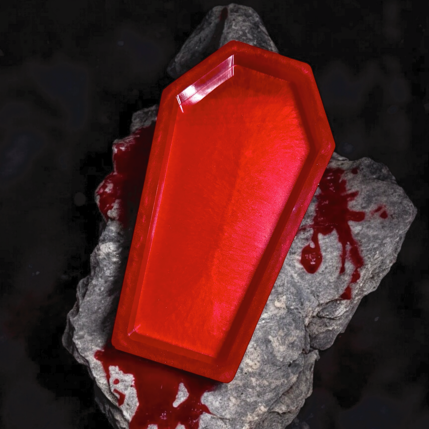 Blood Red Coffin Trinket Tray