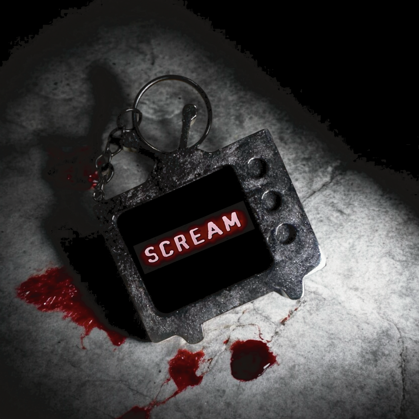 Scream Title Card TV Keychain