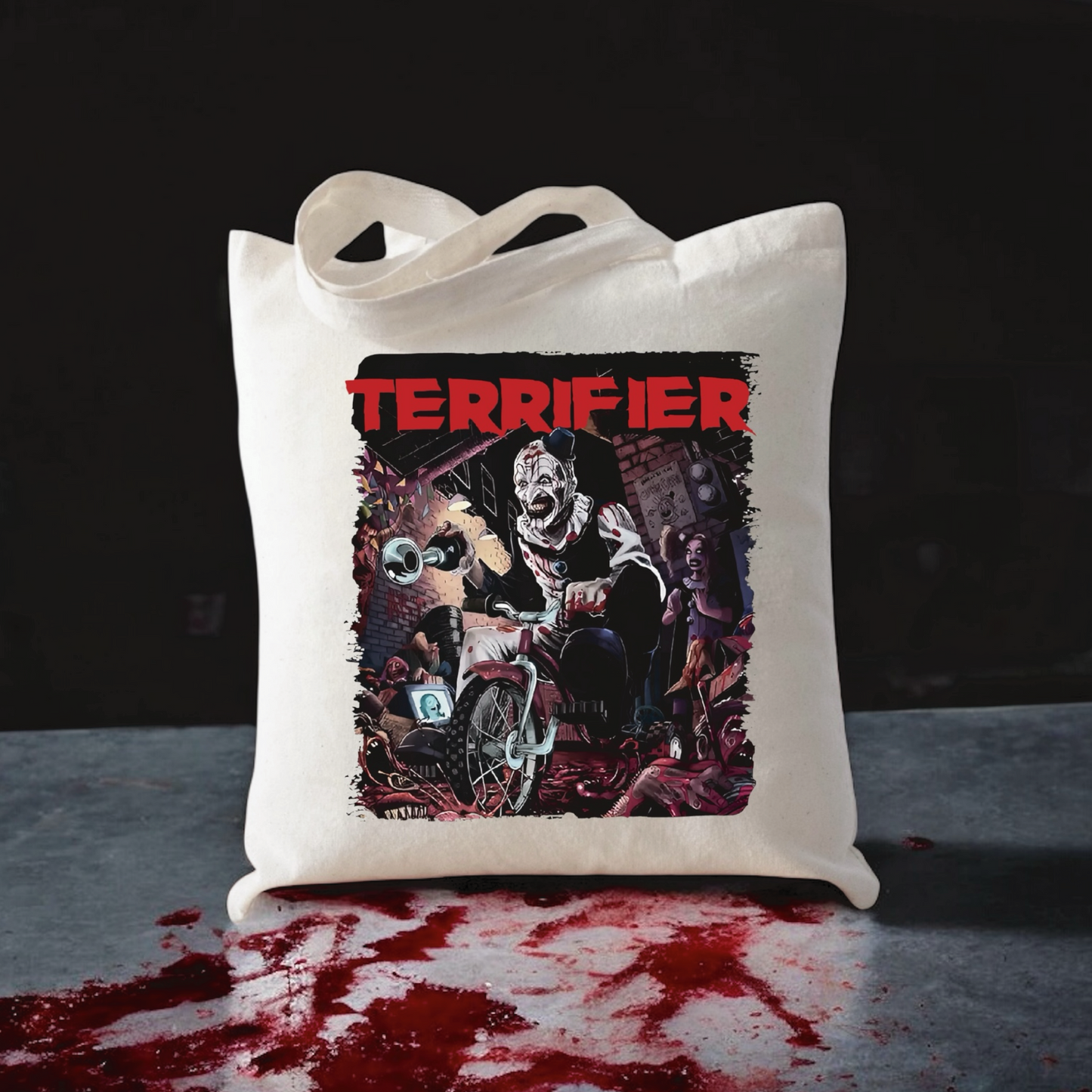 Terrifier Bicycle Canvas Tote Bag