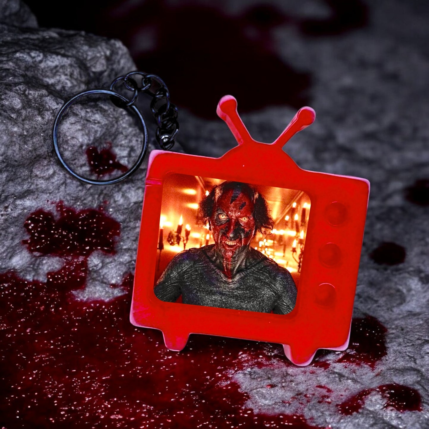 Insidious Lipstick Face TV Keychain