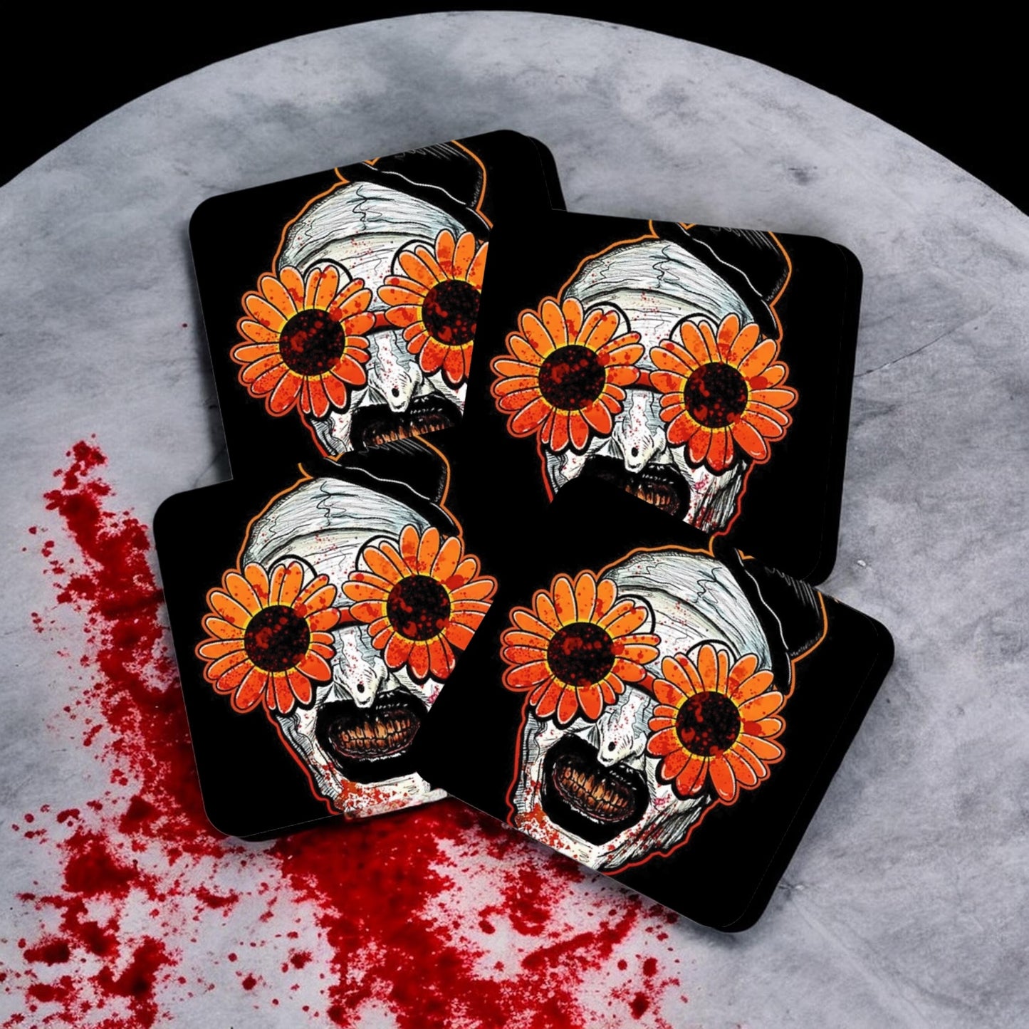 Terrifier Sunflower Coaster Set