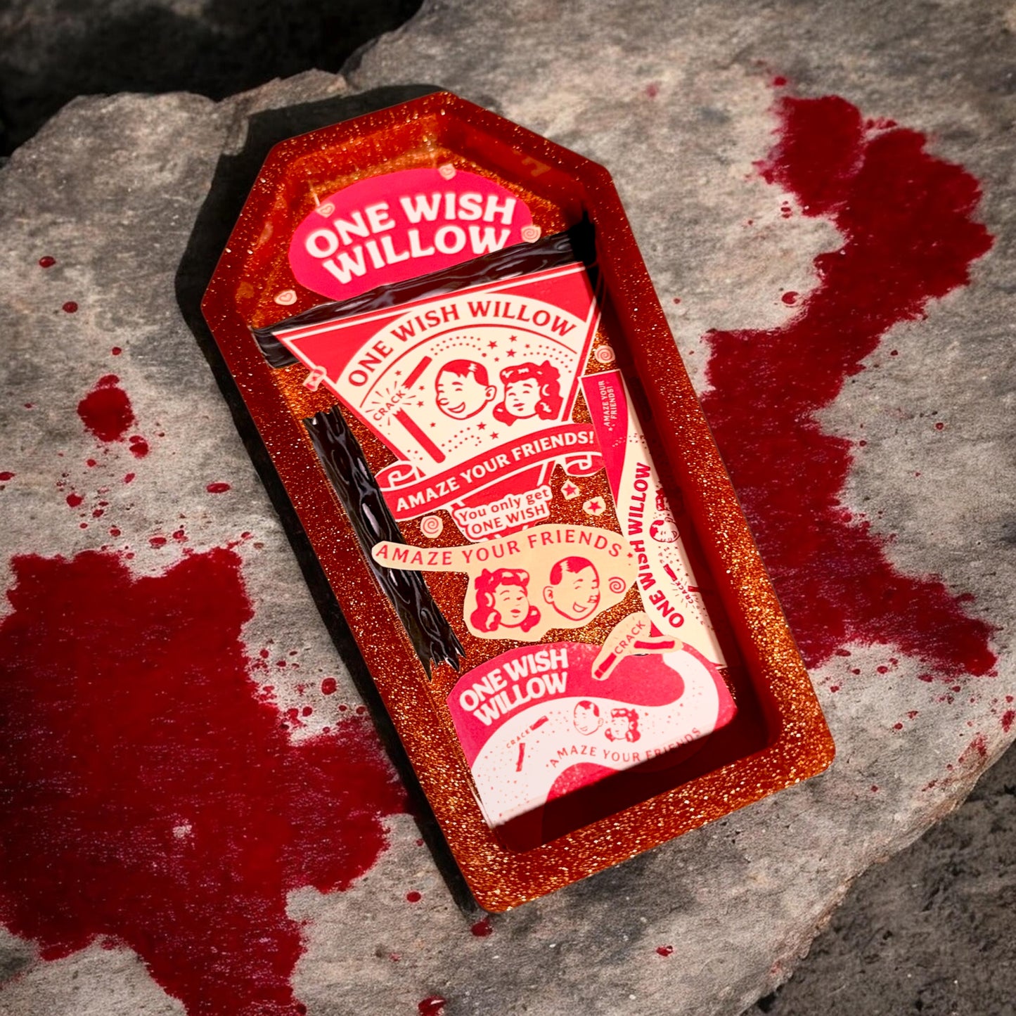 One Wish Willow Coffin Trinket Tray