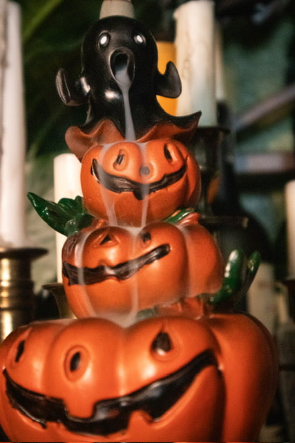Ghost & Pumpkin Cone Incense Burner