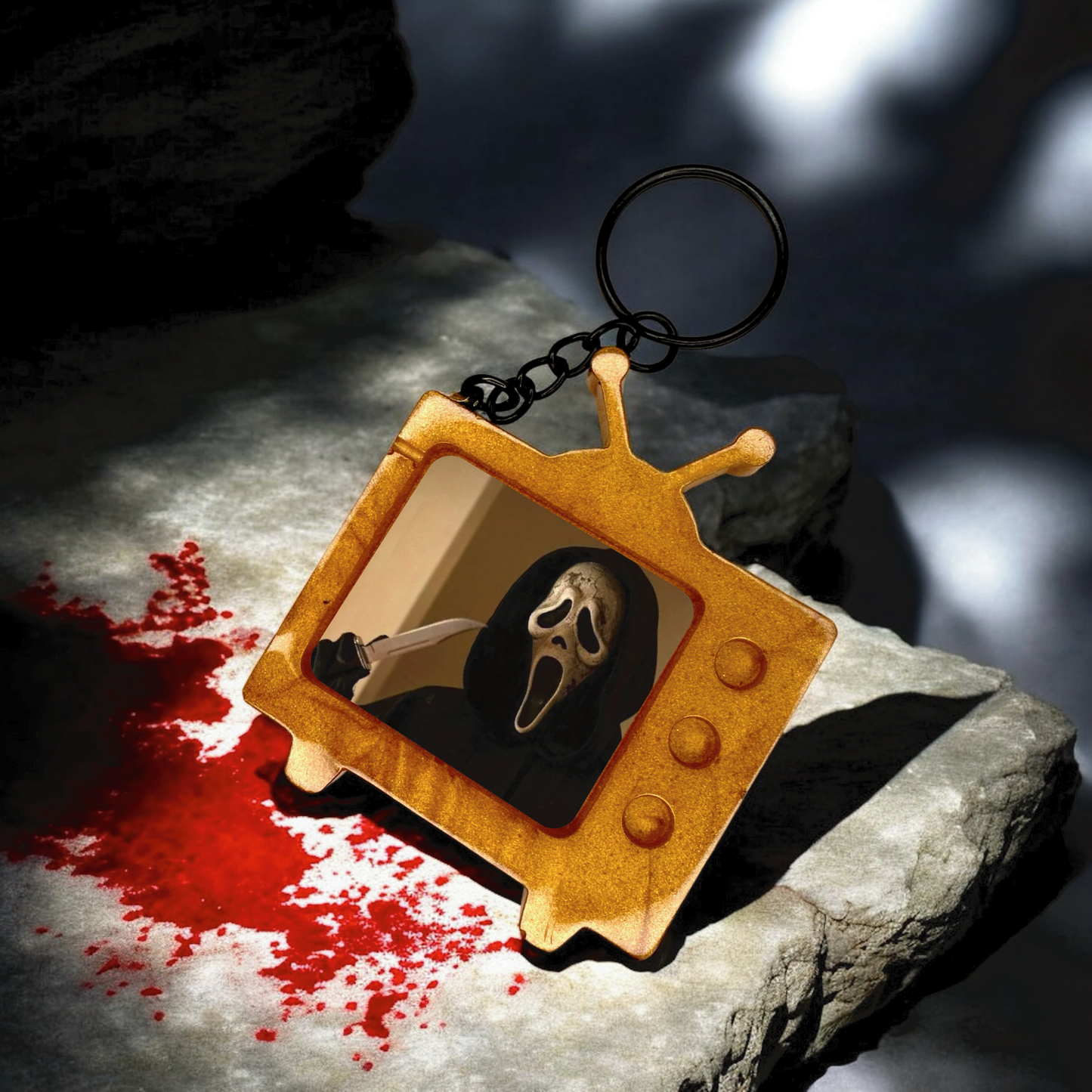 Ghostface TV Keychain