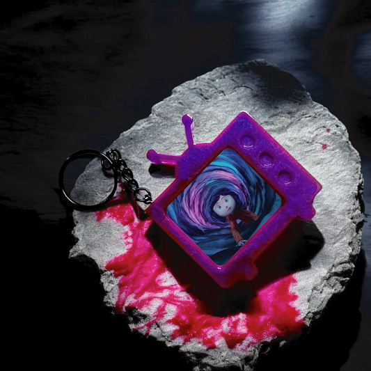 Coraline Tunnel TV Keychain
