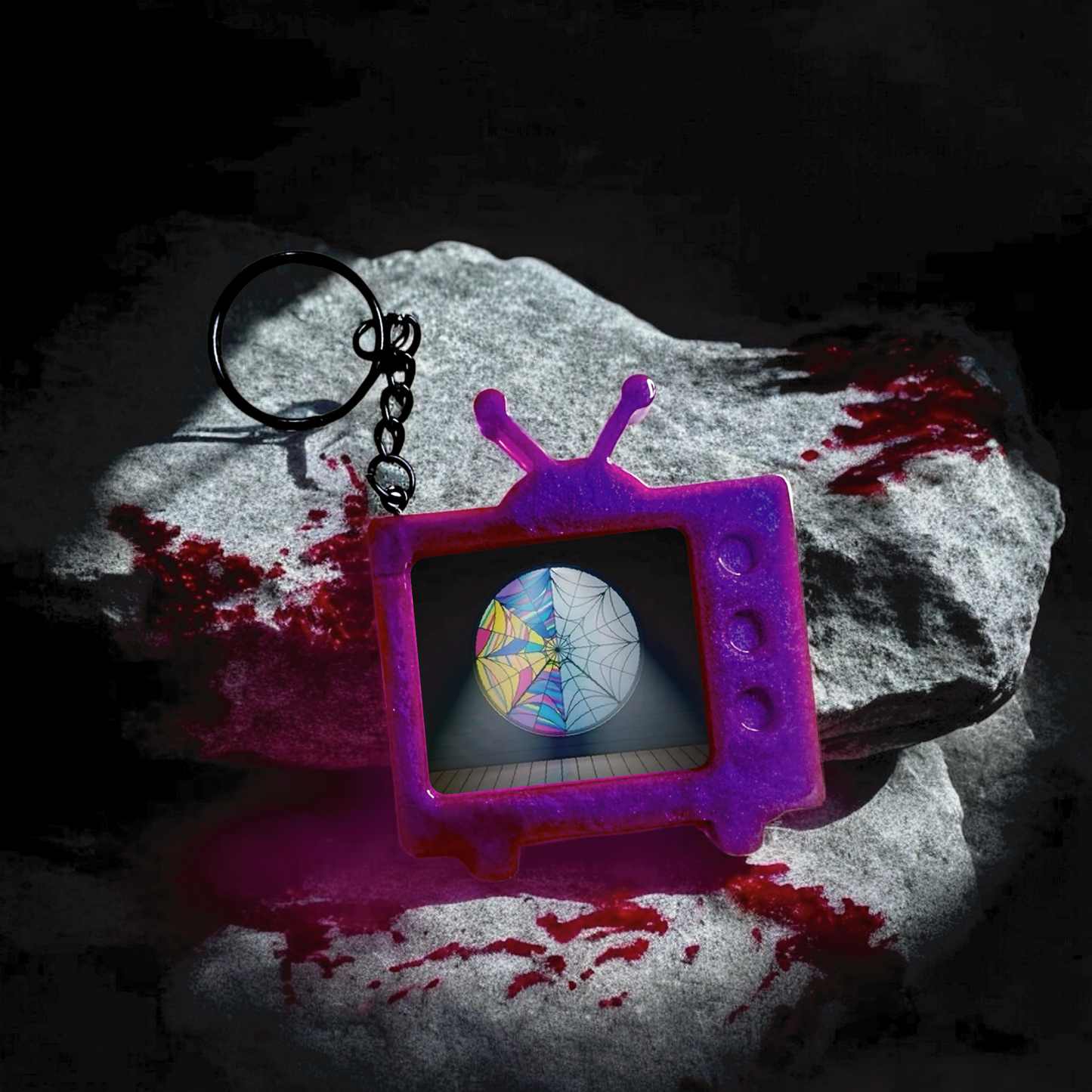 Wednesday Window TV Keychain