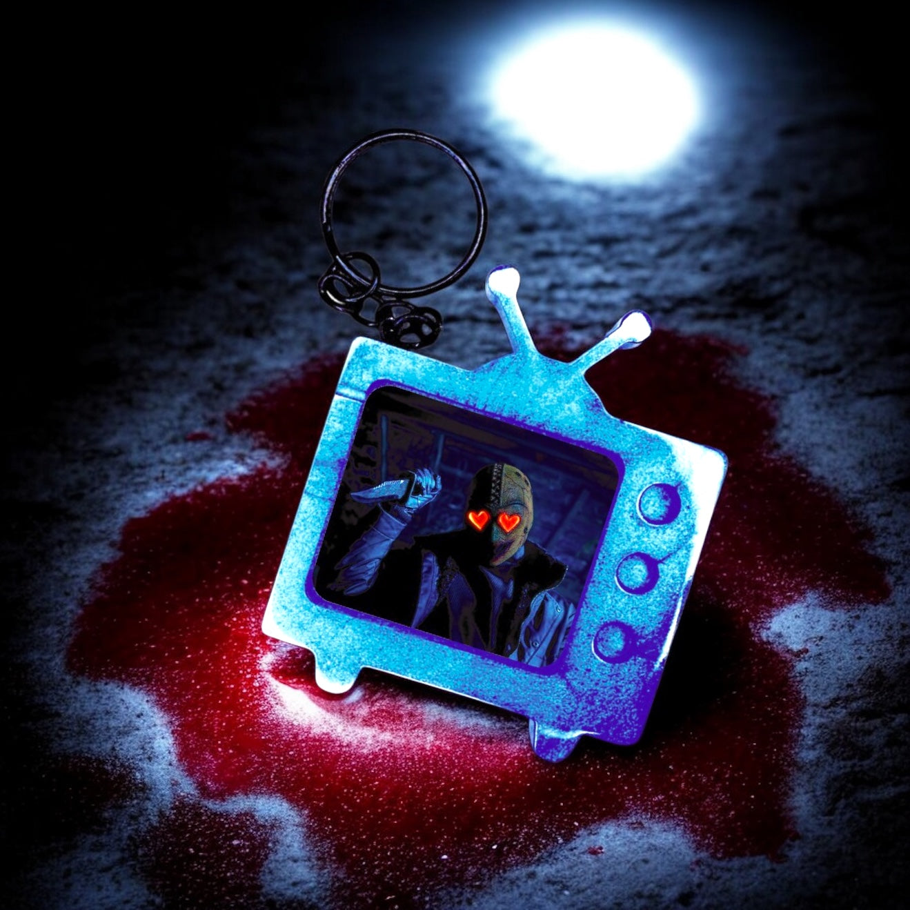 Heart Eyes TV Keychain
