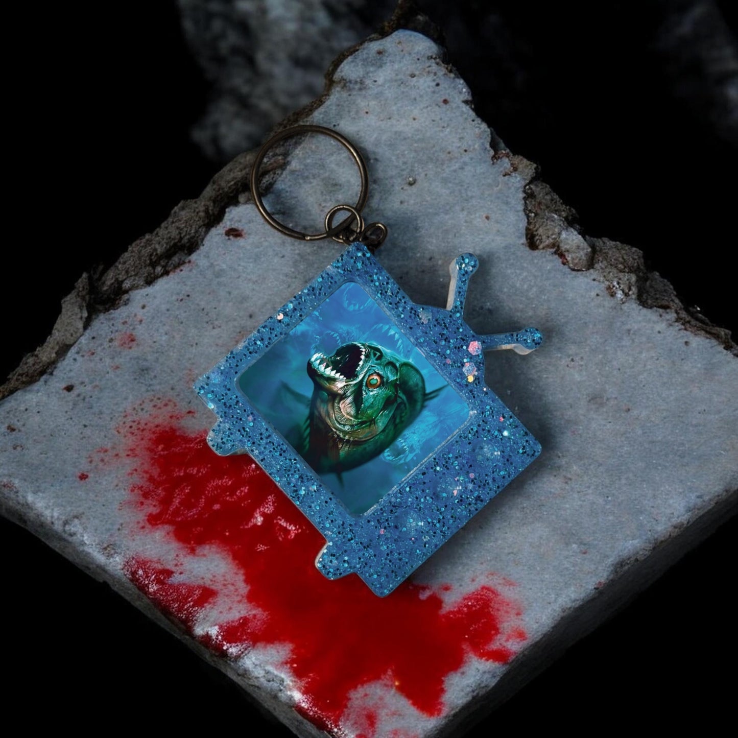Piranha TV Keychain