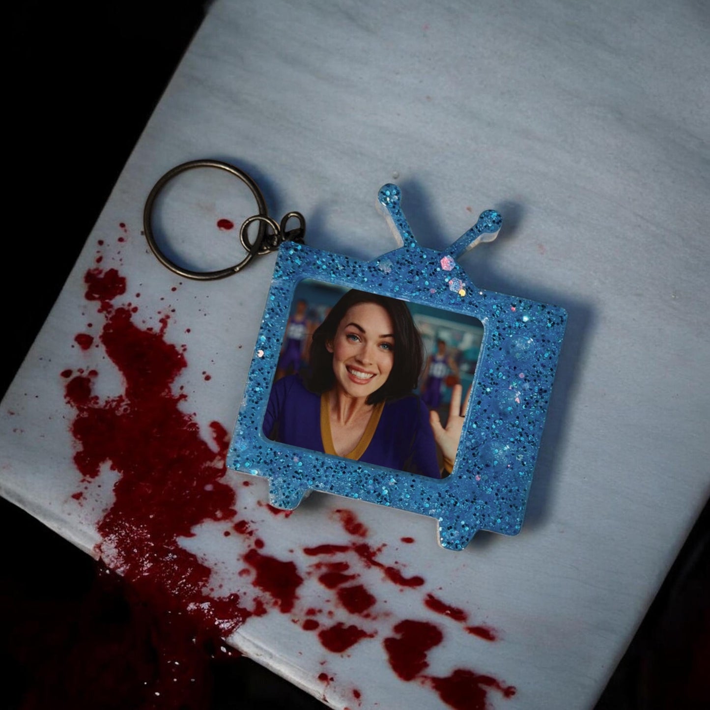 Jennifer Check TV Keychain