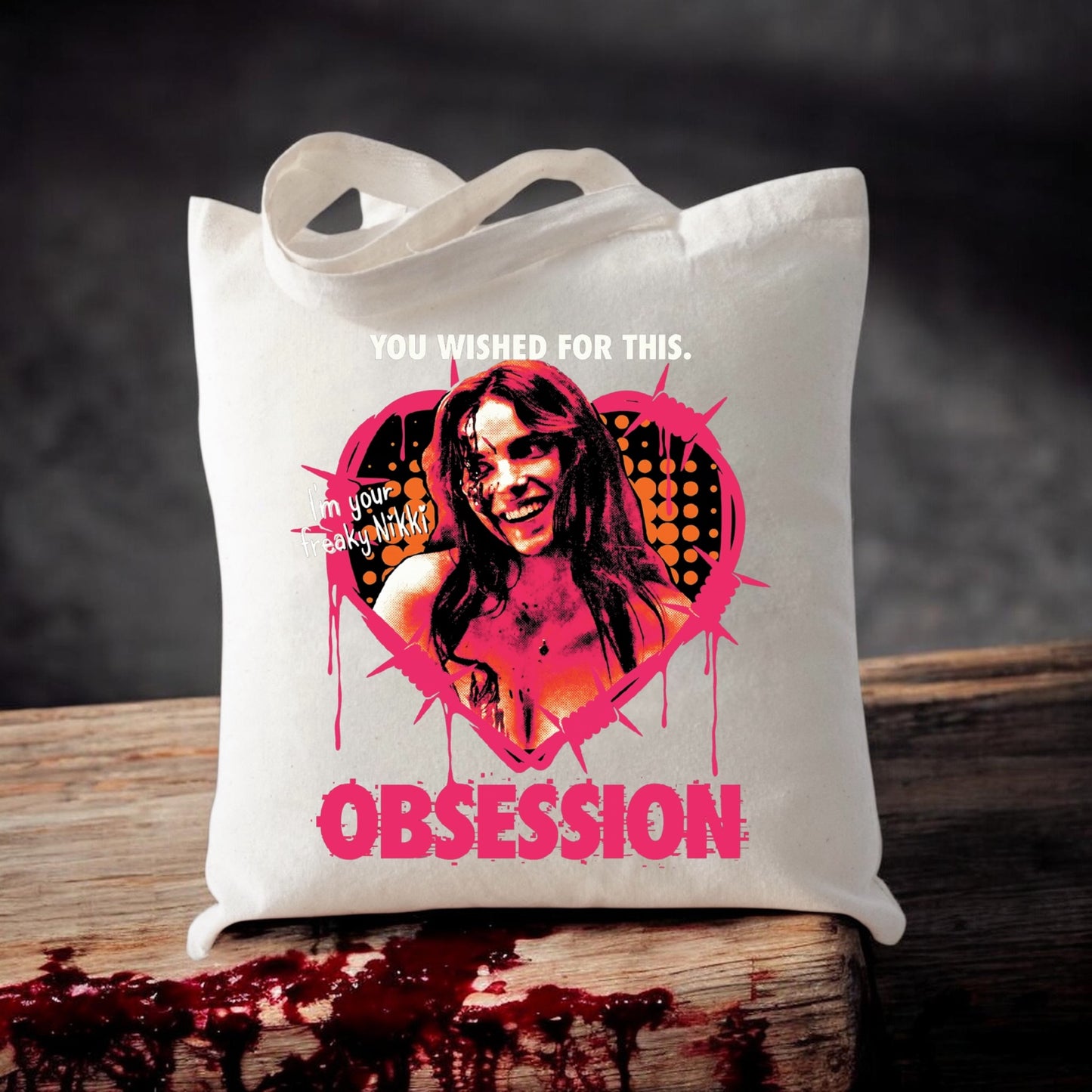 Obsession Freaky Nikki Canvas Tote Bag