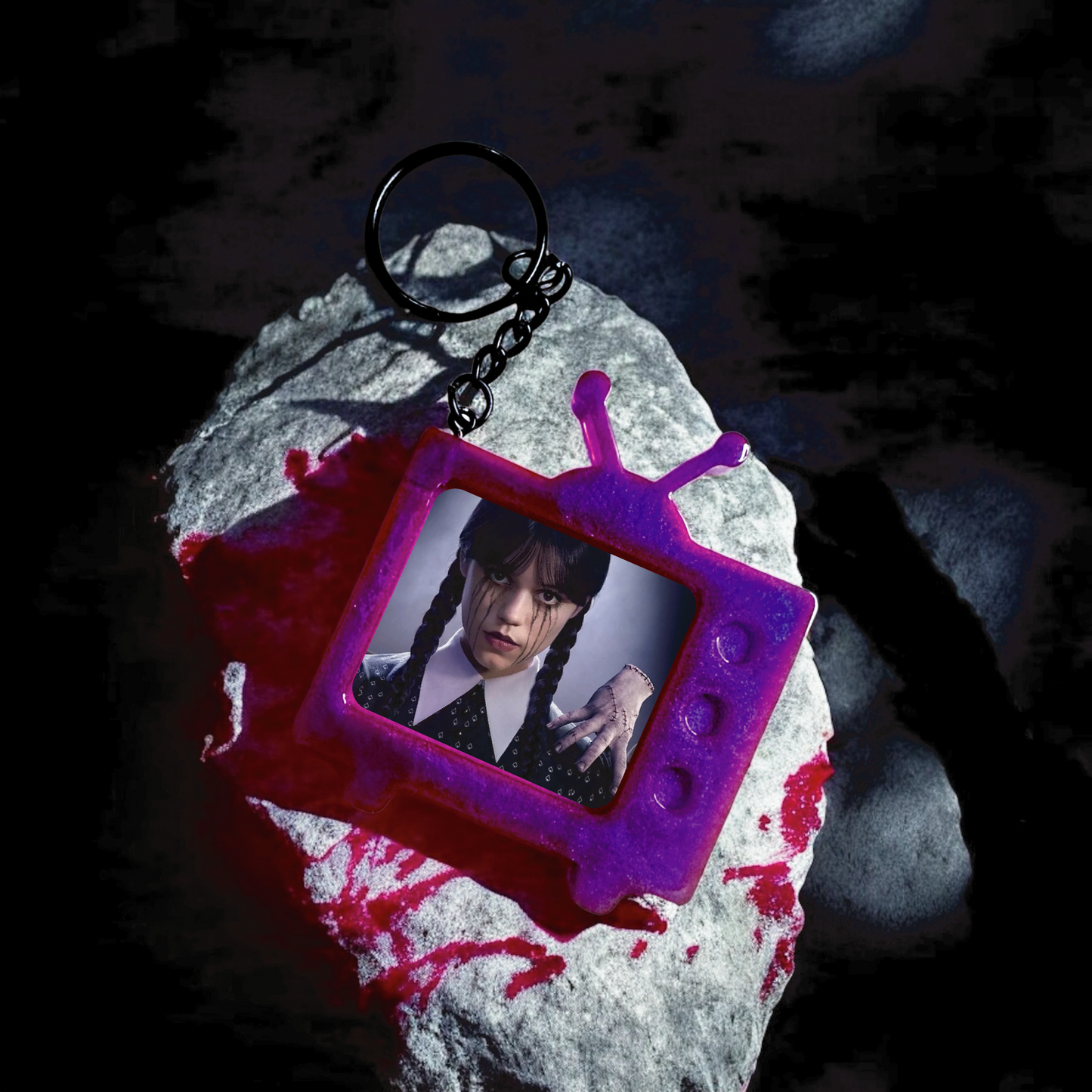 Wednesday TV Keychain