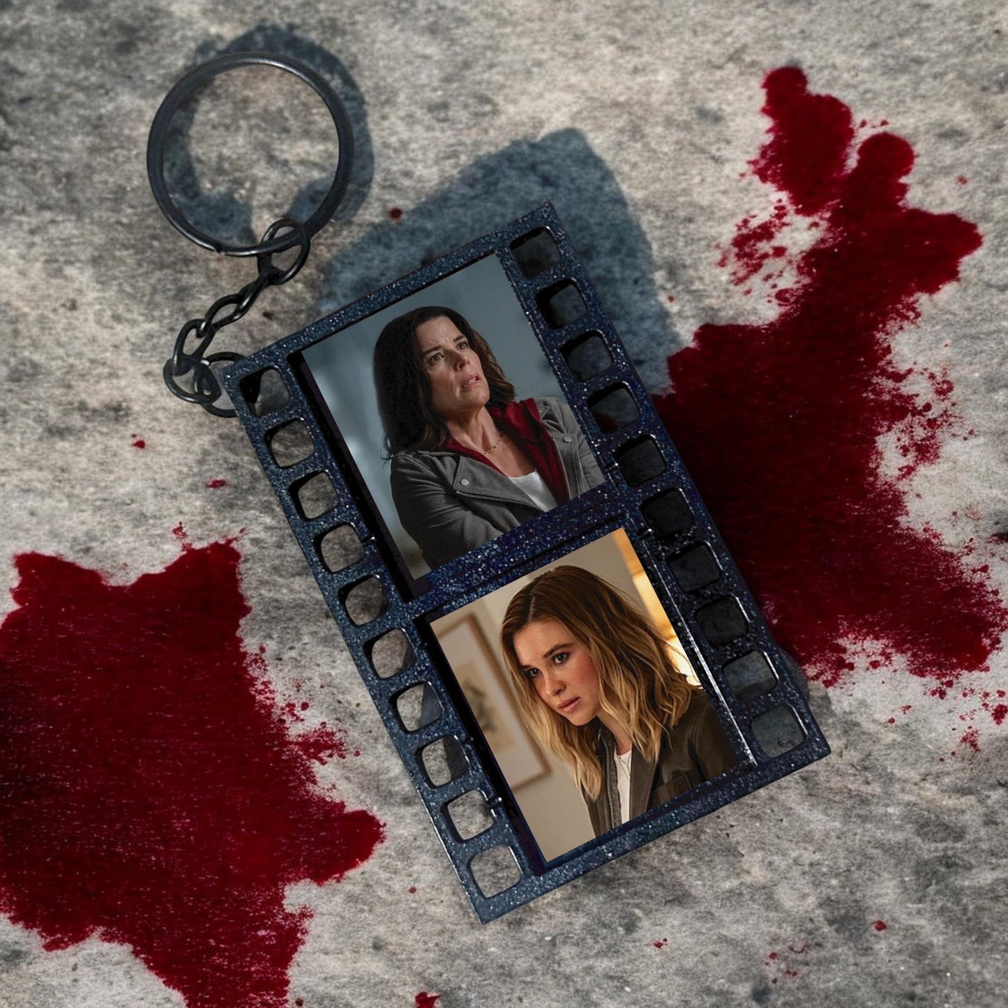 Scream 7 Sidney & Tatum Film Reel Keychain