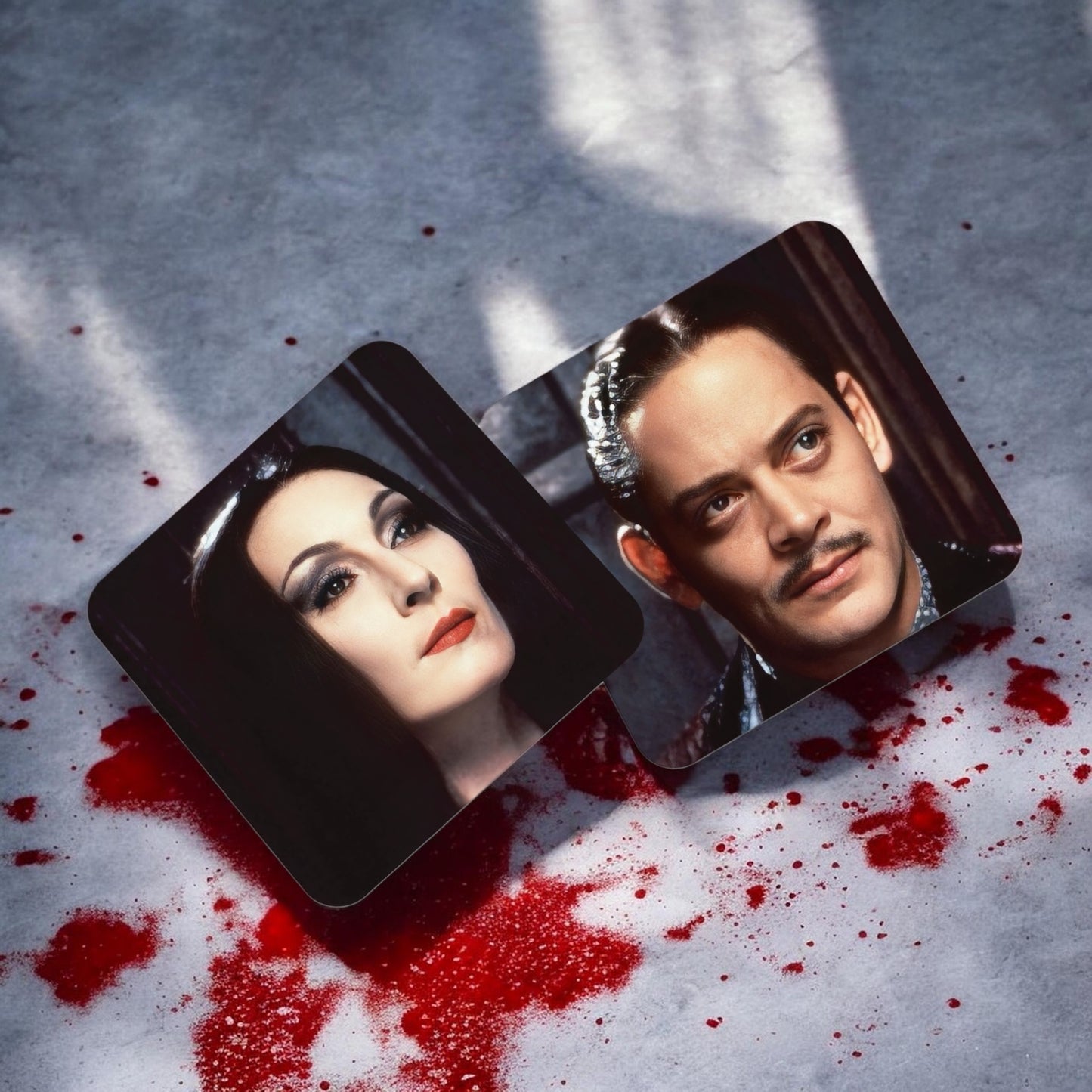 Morticia & Gomez Coaster Set