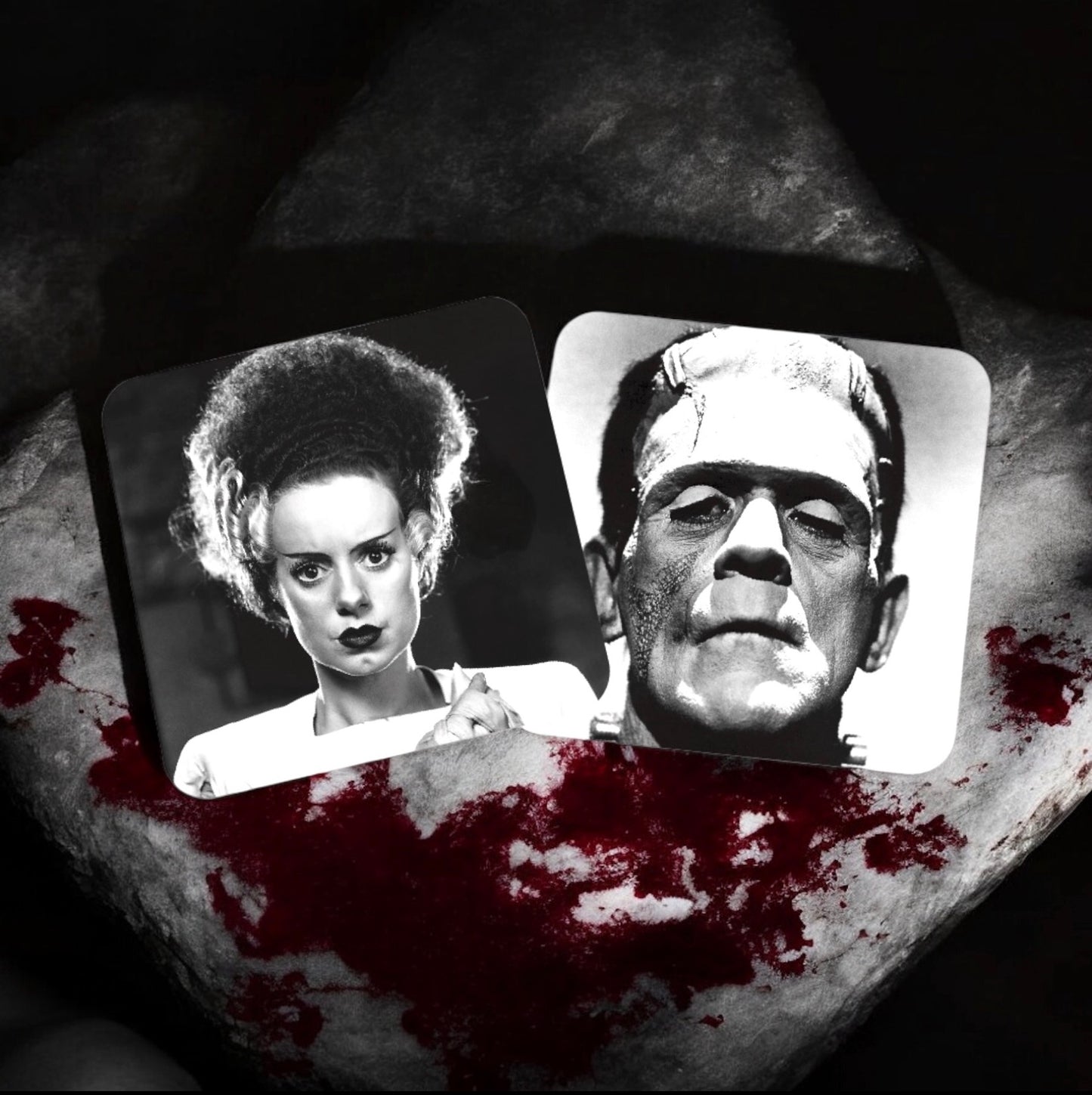 Frankenstein & Bride Coaster Set