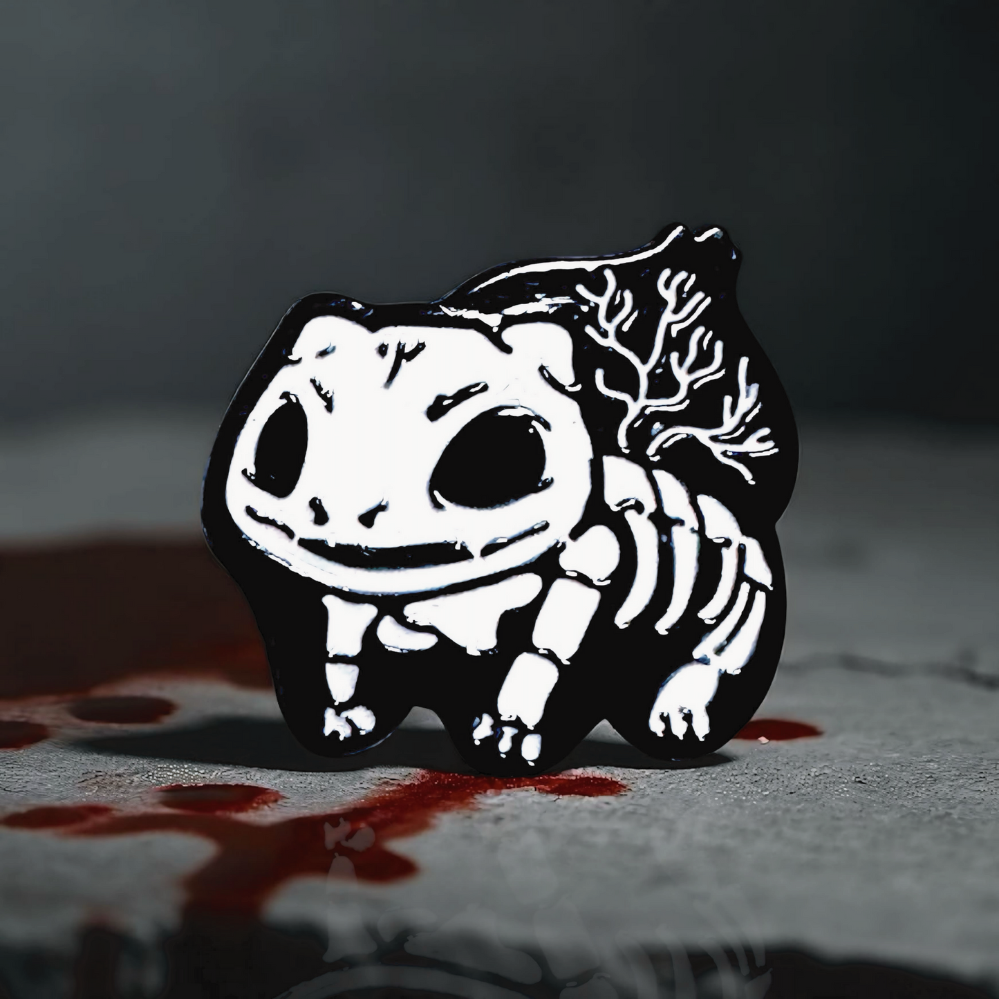 Bulbasaur Skeleton Bone Pin