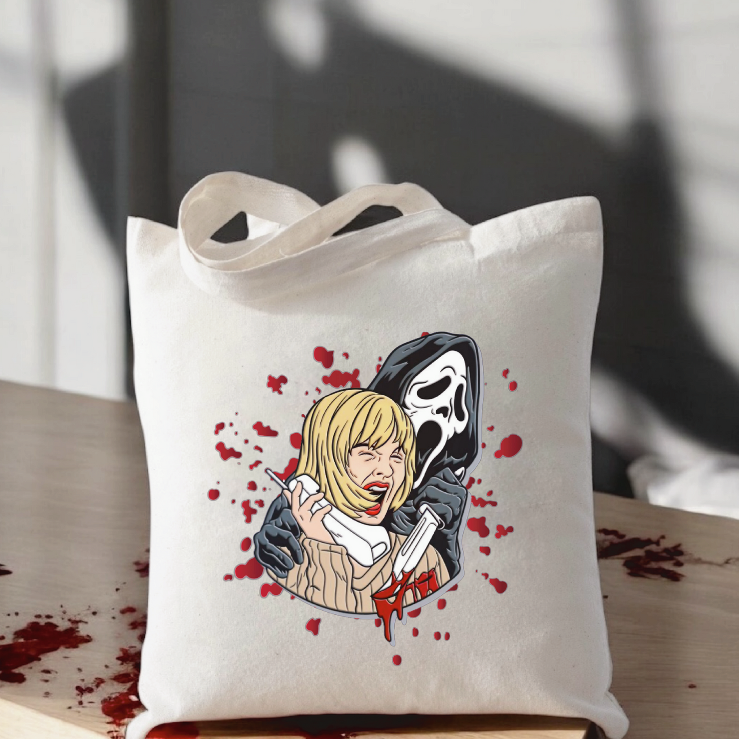 Casey & Ghostface Canvas Tote Bag