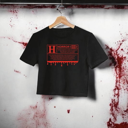 Horror Movie Rating Crop Top