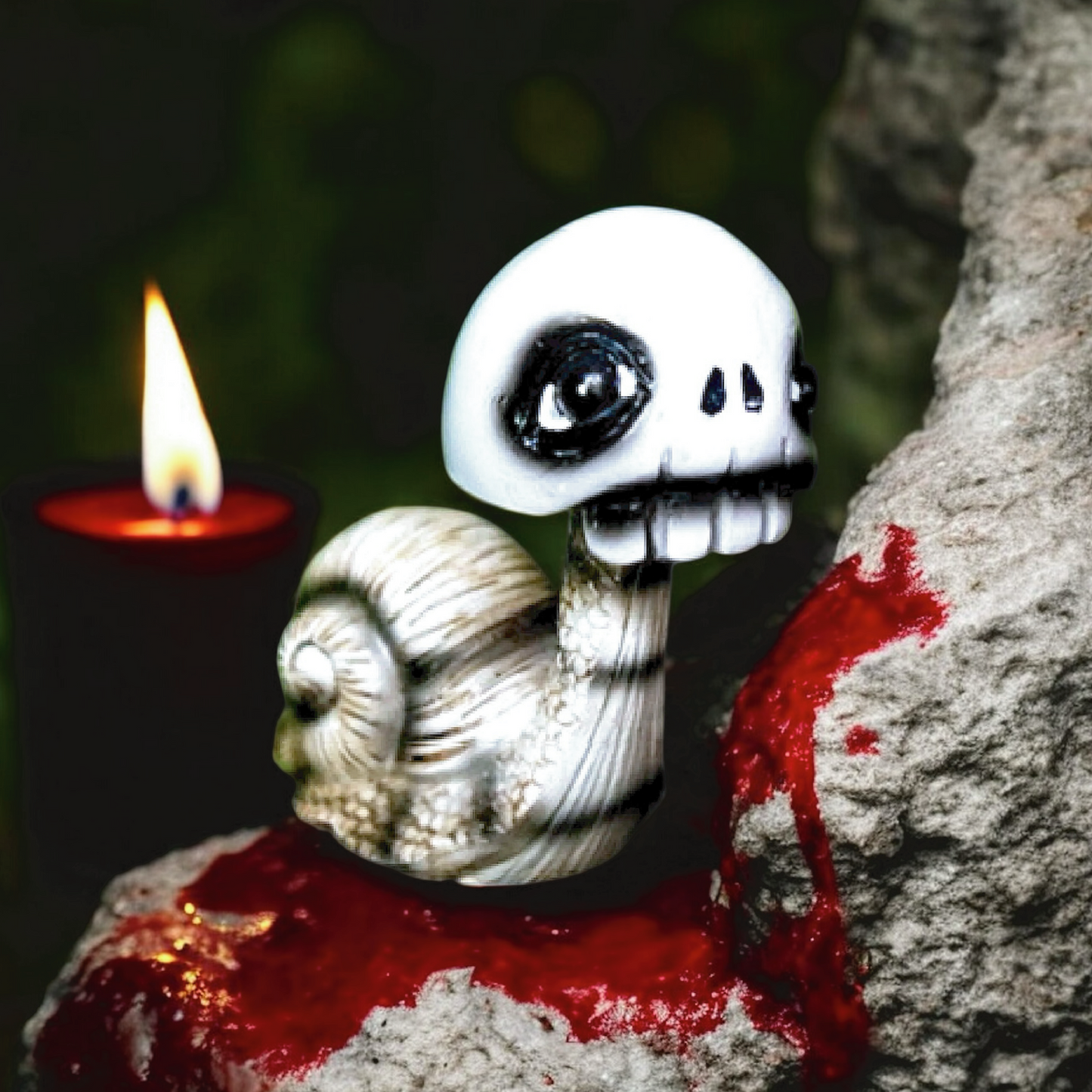 Skeleton Snail Resin Figurine