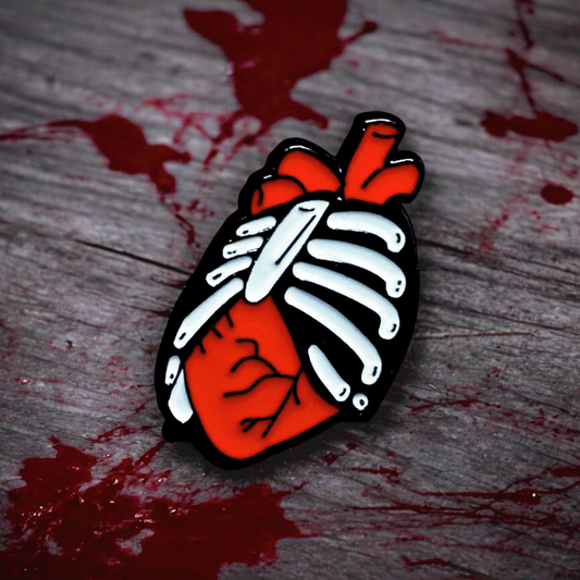Ribcage Heart Pin