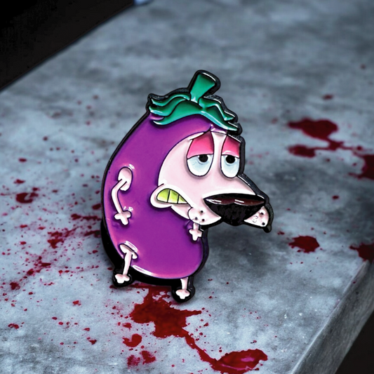 Courage The Cowardly Dog Eggplant Pin