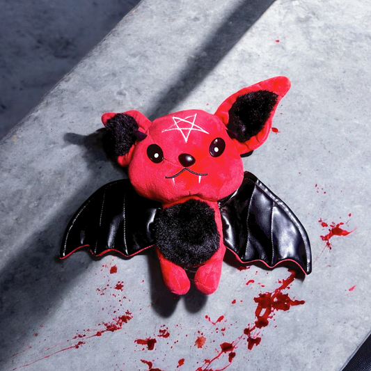 Red Pentagram Bat Plushie
