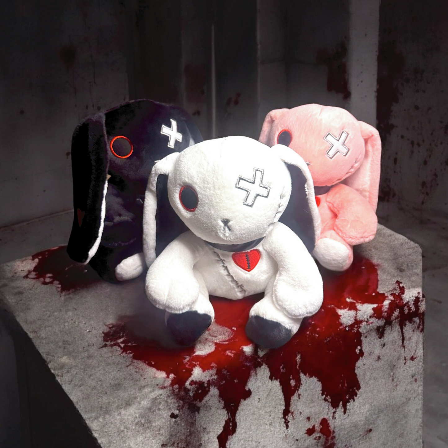 Goth Bunny Plushies