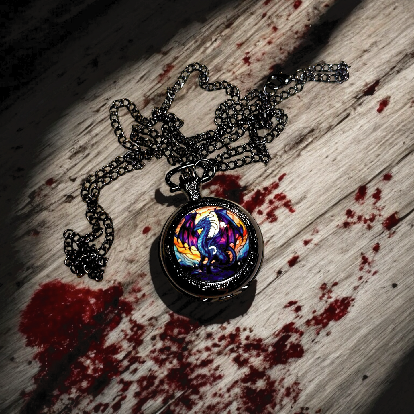 Purple Dragon Pocket Watch