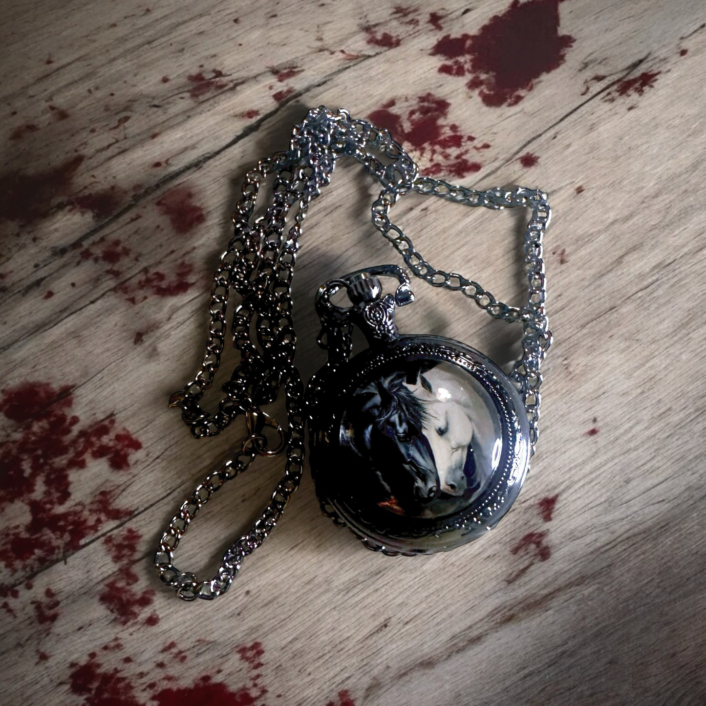 Two Horses Pocket Watch