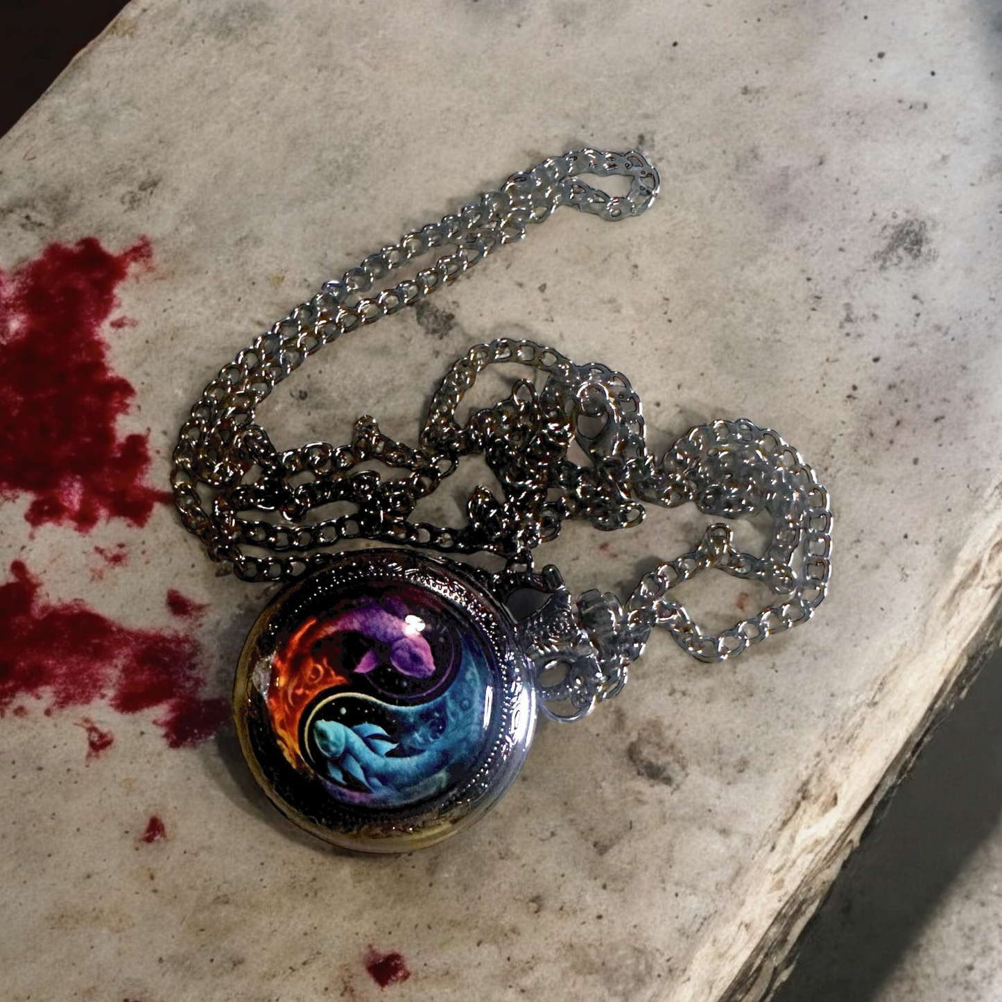 Two Fish Pisces Pocket Watch