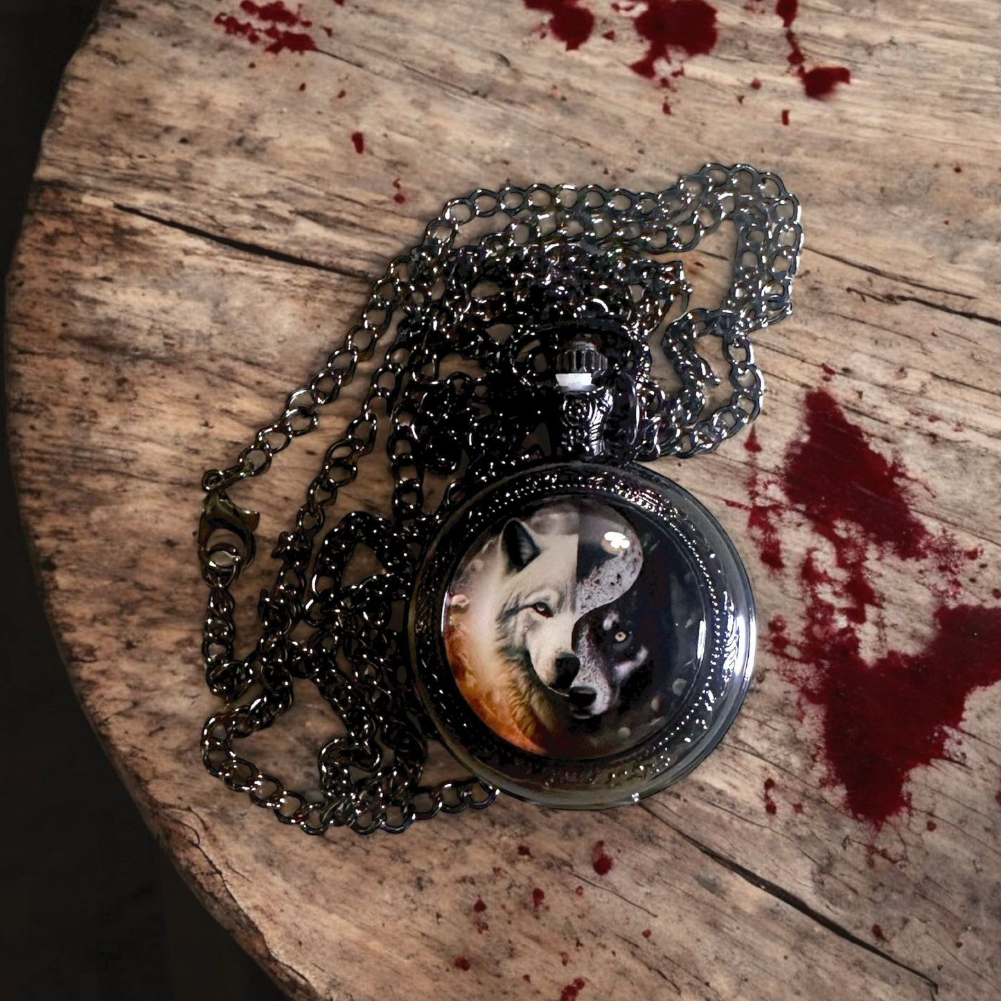 Two Wolves Pocket Watch