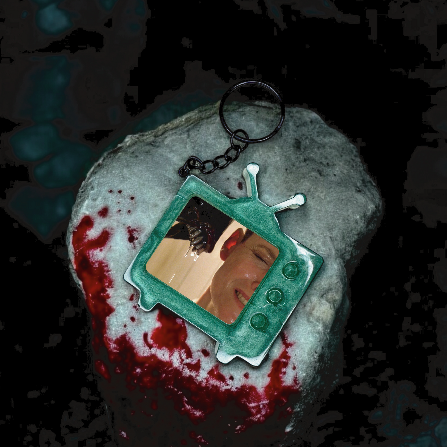 Alien TV Keychain