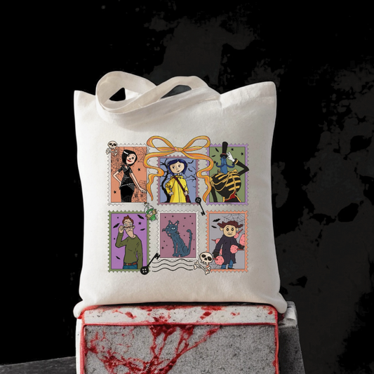 Coraline Bow Canvas Tote Bag
