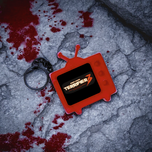 Terrifier 3 Title Card TV Keychain