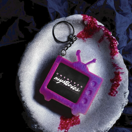 Unsolved Mysteries TV Keychain