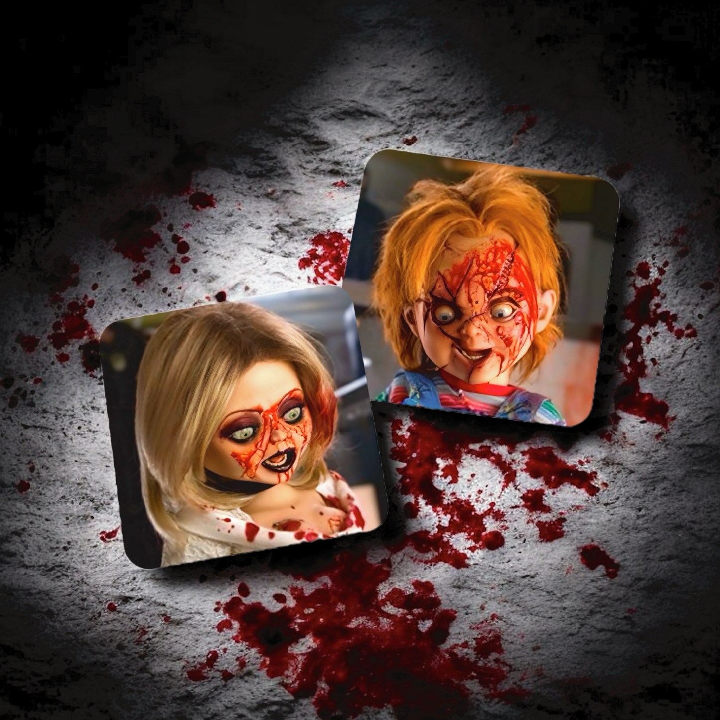 Chucky & Tiffany Coaster Set